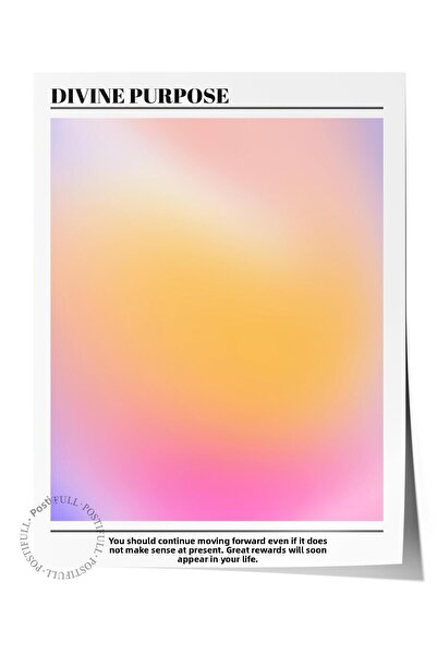 Postifull Σειρά Aura NO:215 - Θεϊκός σκοπός, αριθμός αγγέλου, έγχρωμη αφίσα χ...