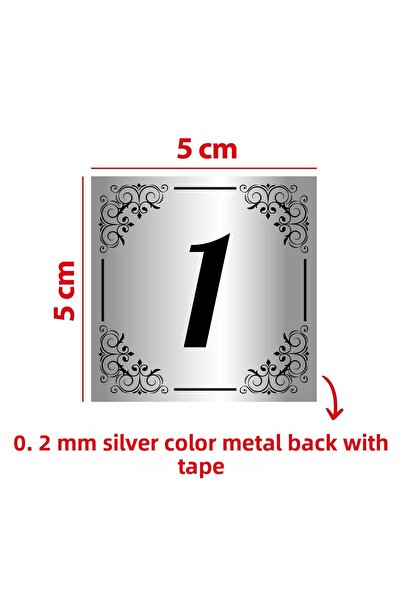 TasarıMarketi Metal Door Apartment - 20-Piece Apartment Table Cabinet Number Set