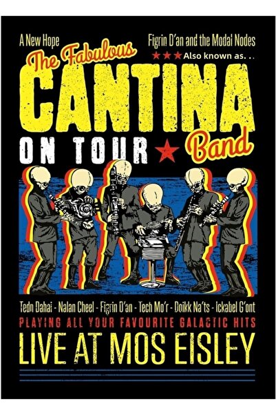 Universal Διακοσμητική Ξύλινη Αφίσα Cantina Band Tablo