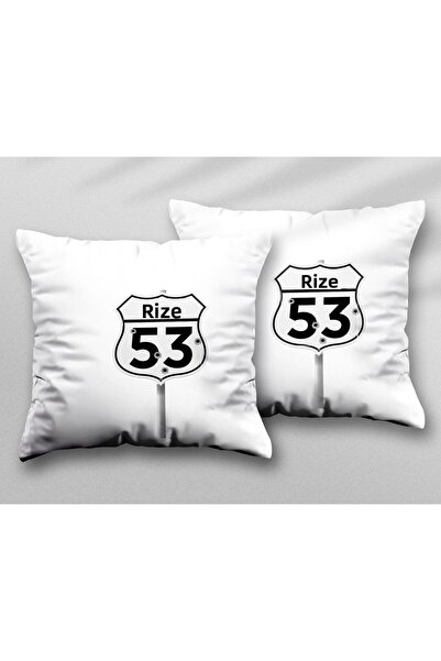 ART HEDİYE Rize 53 Model Plate - Two Pcs, Washable Pillow, Throw Pillow Cover...