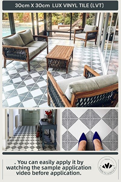 Technojet Acoperire de perete autoadeziv cu design modern pentru bucătărie, baie, 30 cm × 30 cm (pachet de 4)