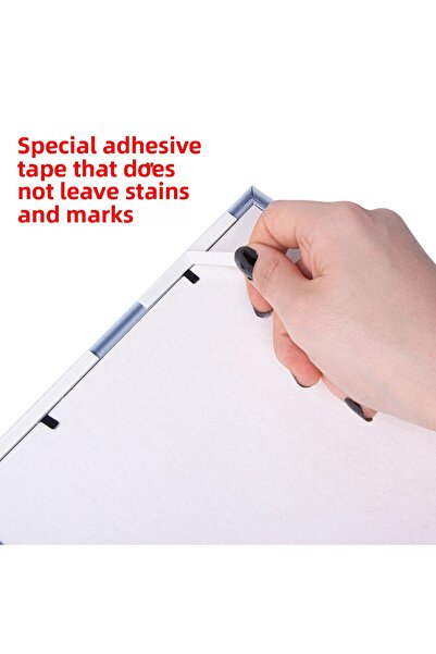 Nobbystar Rame pătrate albastre clasice adezive - Pachet de 3 21x21cm