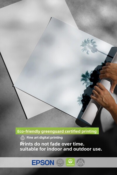 Postifull Frameless Wall Poster, Palm Trees, Illustration, Blue Color Poster, 2025 Summer Selection, No:109