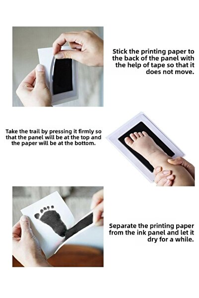 CNGZSHOP Σετ κορνίζας φωτογραφιών με αποτύπωμα χεριού και ποδιού μωρού