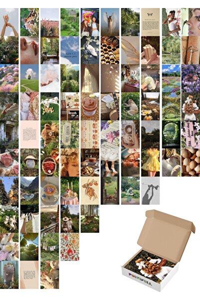 Postifull 70 τμχ Ρετρό Σετ κολάζ αφίσας τοίχου - Αισθητική Vintage αφίσα - Σε...