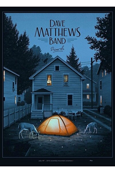 Universal Tablou de noapte în camping Poster decorativ din lemn