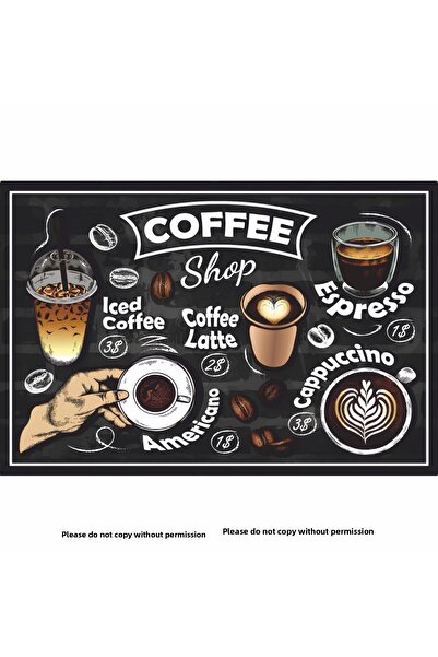 Hayat Poster cafenea cafea sortiment creta orizontala casa bucatarie cafenea decor pictura poster retro din lemn