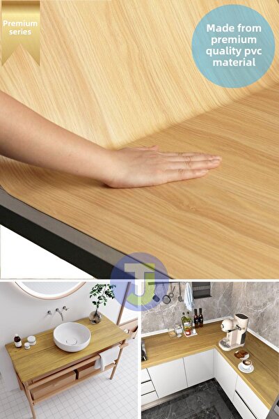Technojet Self Adhesive Textured Wood Look Premium Kitchen Wall Cabinet Finish 60Cmx300Cm