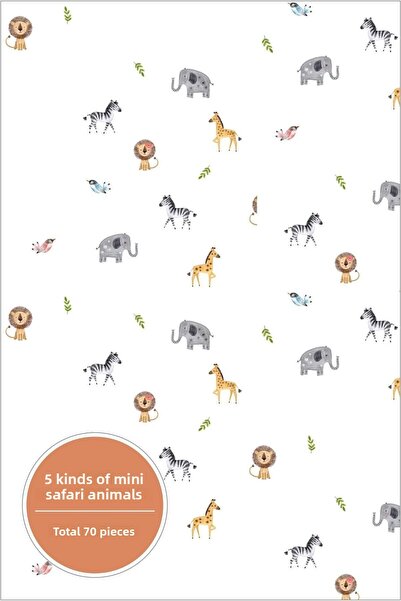 Grafikup Mini Safari Animals Kids Room Wall Sticker