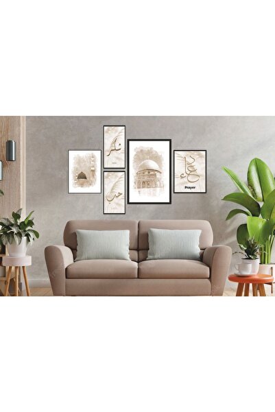 RET Dizayn Masă de salon decorativă retro din MDF (cu aspect de cadru)