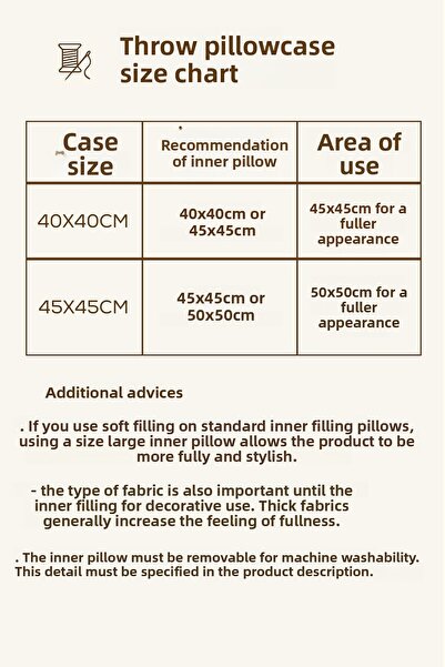 Uğur Home Ev Tekstili Husă de pernă cu pene și model - 40x40 cm Pernă decorativă elegantă și confortabilă
