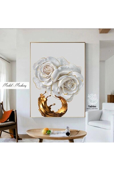 Tablomtr Metal Framed Real Glass Table Mochary Set of 1