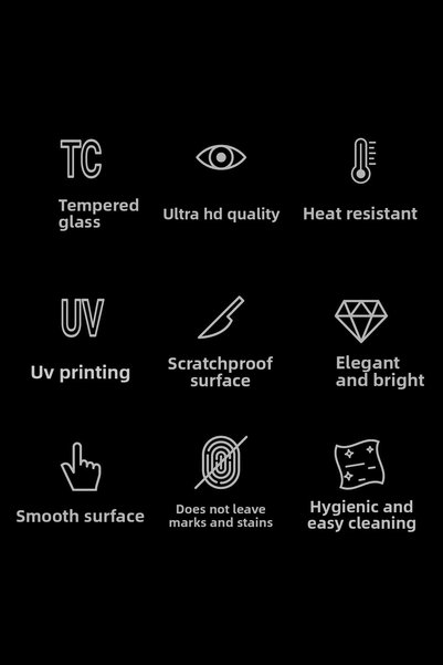 Generic Brand Premium Kitchen Glass Stove Back Protector Countertop Built-In Back Protector |   Butterfly Pink
