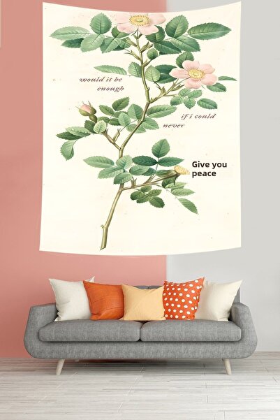 farbala Tapiserie de perete din țesătură rezistentă la pete de trandafir roz scris