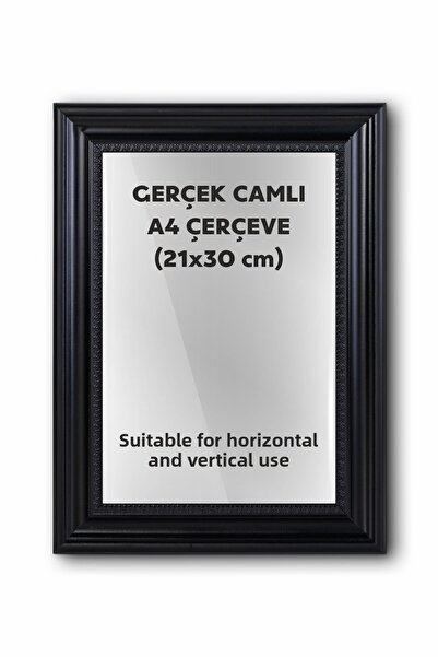 beedene إطار زجاجي حقيقي مقاس A4 مقاس 21 سم × 30 سم إطار مستندات إطار صورة