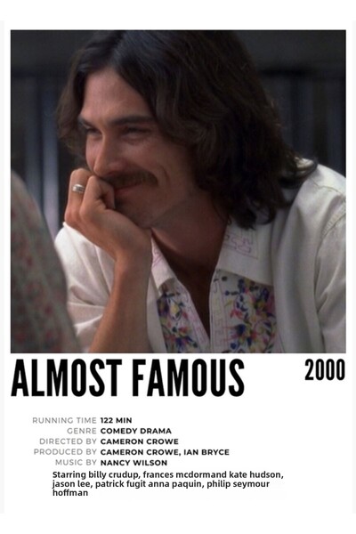 Universal Σχεδόν διάσημο (2000) Πίνακας ζωγραφικής από ξύλο, διακοσμητική αφίσα