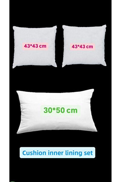 ÇIQRIK HOME طقم غطاء وسادة داخلي بسحاب مكون من 3 قطع مقاس البطانة: قطعتان: 43...