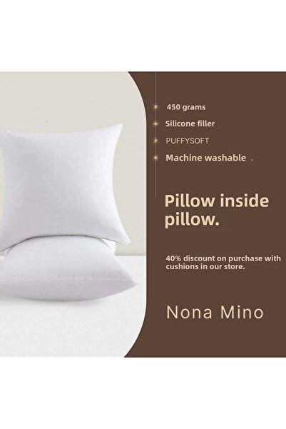 nonamino 450 gr Silicone 2-Piece Throw Pillow Inner Pillow Set