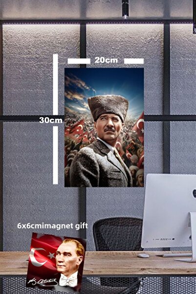 Hayal Poster Poster color Ataturk 20x30 MDF Pictură Retro