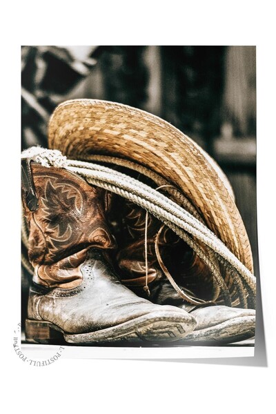 Postifull Poster rustic fără cadru, pictură nordică maro, NR:84 Fotografie cu...