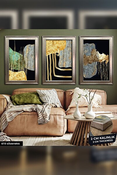 Evinemoda Artistic 3 Piece Painting – Formant with Cvplk Frame