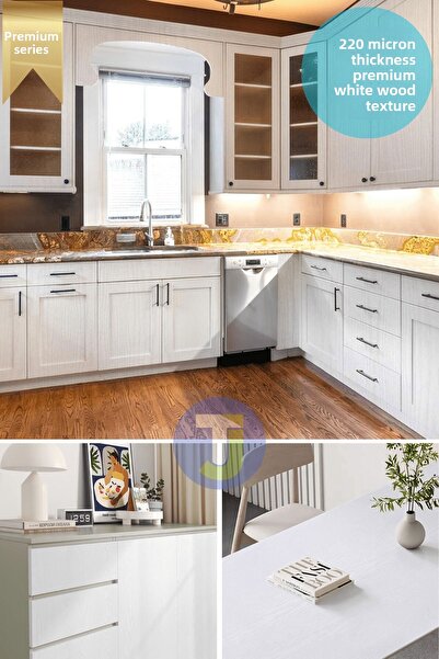 Technojet Self Adhesive Wood Look Kitchen Bathroom Countertop Wall Cabinet Table Veneer 60X300cm