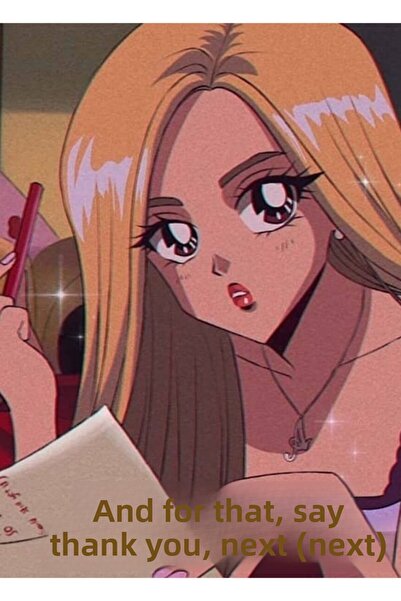 Universal Ευχαριστώ, Επόμενο - Διακοσμητική ξύλινη αφίσα ζωγραφικής της Ariana