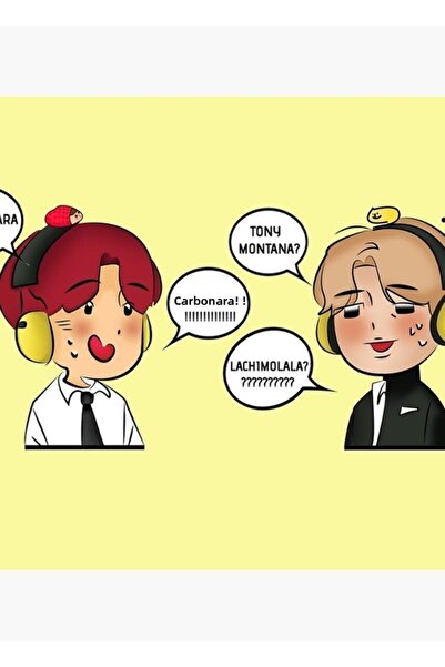 Universal Bts Jimin وJ-hope Carbonara Meme Kpop Fan Table ملصق خشبي ديكور Cod...