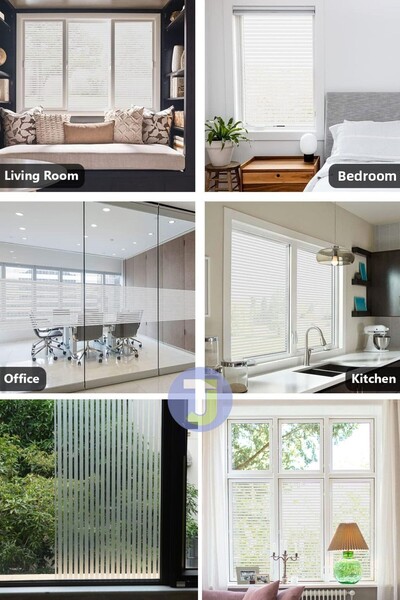 Technojet Μεμβράνη κάλυψης γυαλιού με στατικό παγωμένο σχέδιο για διακοσμητικό φύλλο γραφείου καμπίνας ντους 45cmx100cm