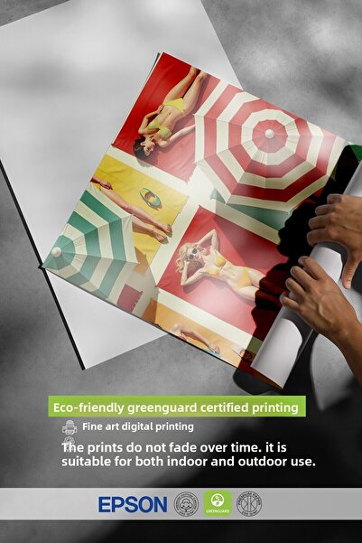 Postifull Black Framed Poster, Woman Sunbathing, Illustration, Colorful Color Poster, 2025 Summer Selection, No:109