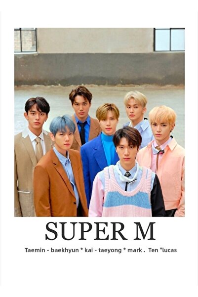 Universal Super M Μινιμαλιστική Ξύλινη Αφίσα Ζωγραφικής Διακοσμητική Ξύλινη Α...