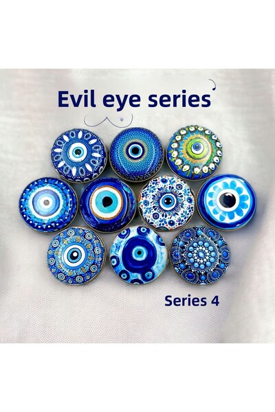 ayyagift Evil Eye Patterned Metal Box - Gift and Candle Preparation Box 7,3X3...