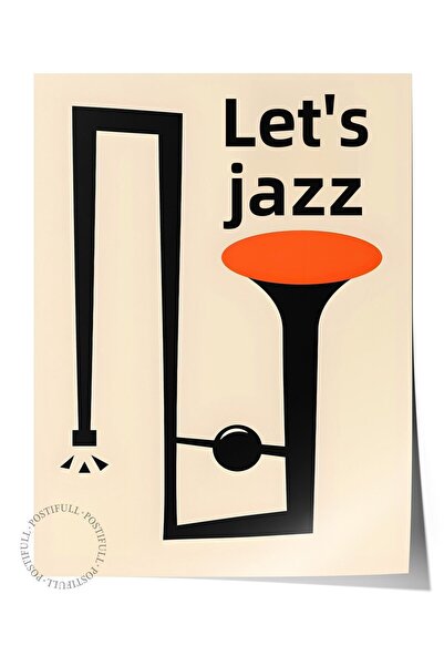 Postifull ملصق بدون إطار، Let's Jazz - 3، ملصق حائط للمطبخ من سلسلة Comfort، ...