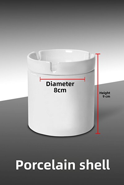 yhfoto Scrumieră și tavă de scrumieră din porțelan cu design Checker