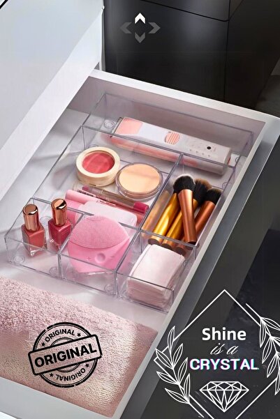 LİGROUND Shine 6 buc. Organizator de cristal - Sertar modular și organizator interior Set cadou de Crăciun