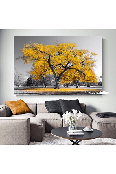 Limitless Design Tablou pe pânză cu imprimare HD Yellow Tree 2300
