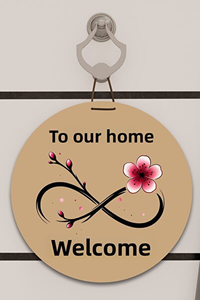 Dormot Home Decor pentru ușă cu imprimare digitală maro, roz, cu model infini...