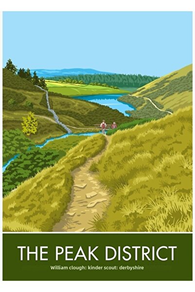Universal Districtul Peak, William Clough, Derbyshire, Poster decorativ din l...