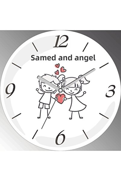 ART HEDİYE Ceas de perete din sticlă reală cu bombă silențioasă cu diametrul de 30 cm pentru iubitorii de I Love You