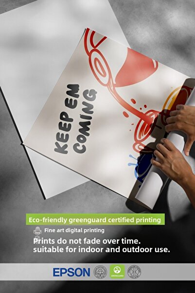 Postifull White Framed Painting, Keep Em Coming, Comfort Series Kitchen Wall Painting, No:109064