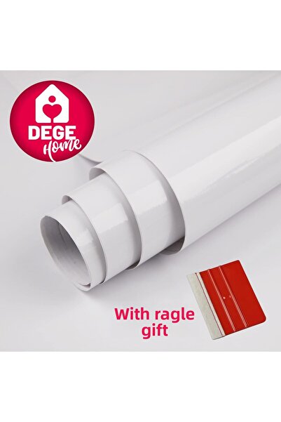DEGE HOME Glossy White Lacquer Adhesive Foil, 100X500 Cm. Furniture, Table, C...