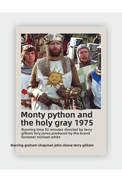 fırsatlar diyarı Monaty Python și Graalul Sfânt Card de informații despre film Poster de perete