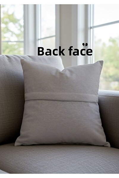 Pillow Home 3D Embroidery-Looking Gray Floral Pattern Digital Printed Decorative Throw Pillow Cover Single