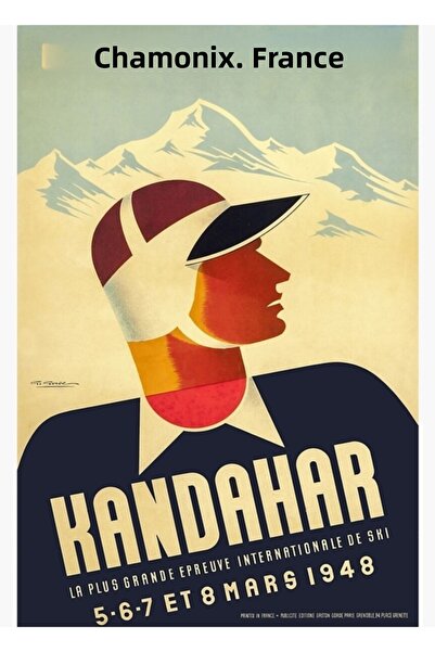 Universal Σαμονί, Γαλλία, Ξύλινη διακοσμητική αφίσα για σκι, ξύλινη αφίσα για...