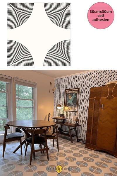 Trendpoint 1 брой самозалепващо се покритие за под и стени LVT, плочки 30 cm ...