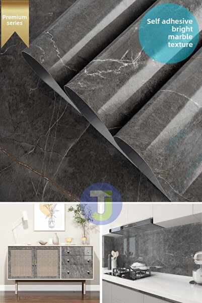 Technojet Self-Adhesive Marble Pattern Foil Kitchen Bathroom Countertop Wall Covering 60Cmx500Cm