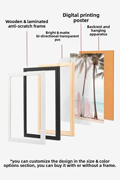 Postifull Tablou cu rama alba, pictura de perete cu design artistic, seria Comfort de Anul Nou NR:108758