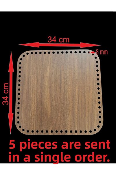 ASUDE HEDİYELİK Placă din lemn de nuc 34x34 cm 5 buc. Tavă din bambus Placă d...