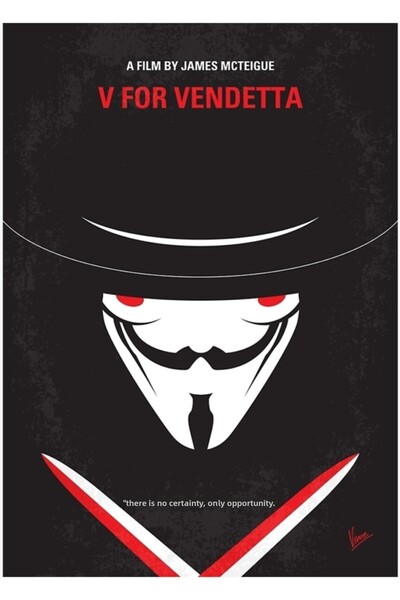 Universal No319- Poster decorativ din lemn V For Vendetta