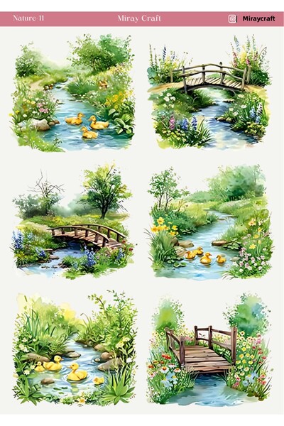 MirayDesign قطعة واحدة من الملصقات ذات الطابع الطبيعي (12 × 17 سم) لمجلة الرصاص ودفتر القصاصات والجدول الزمني والتخطيط